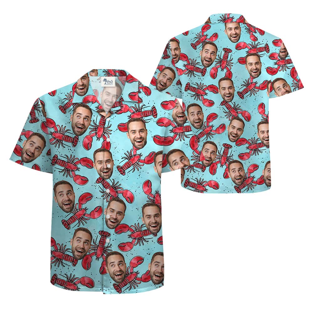 Crab Custom Face Hawaiian Shirt Men