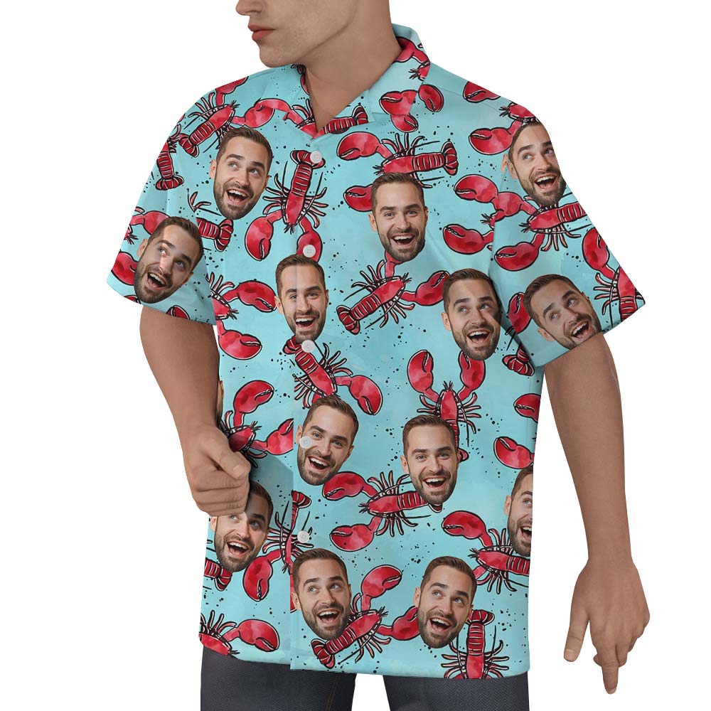 Crab Custom Face Hawaiian Shirt Men