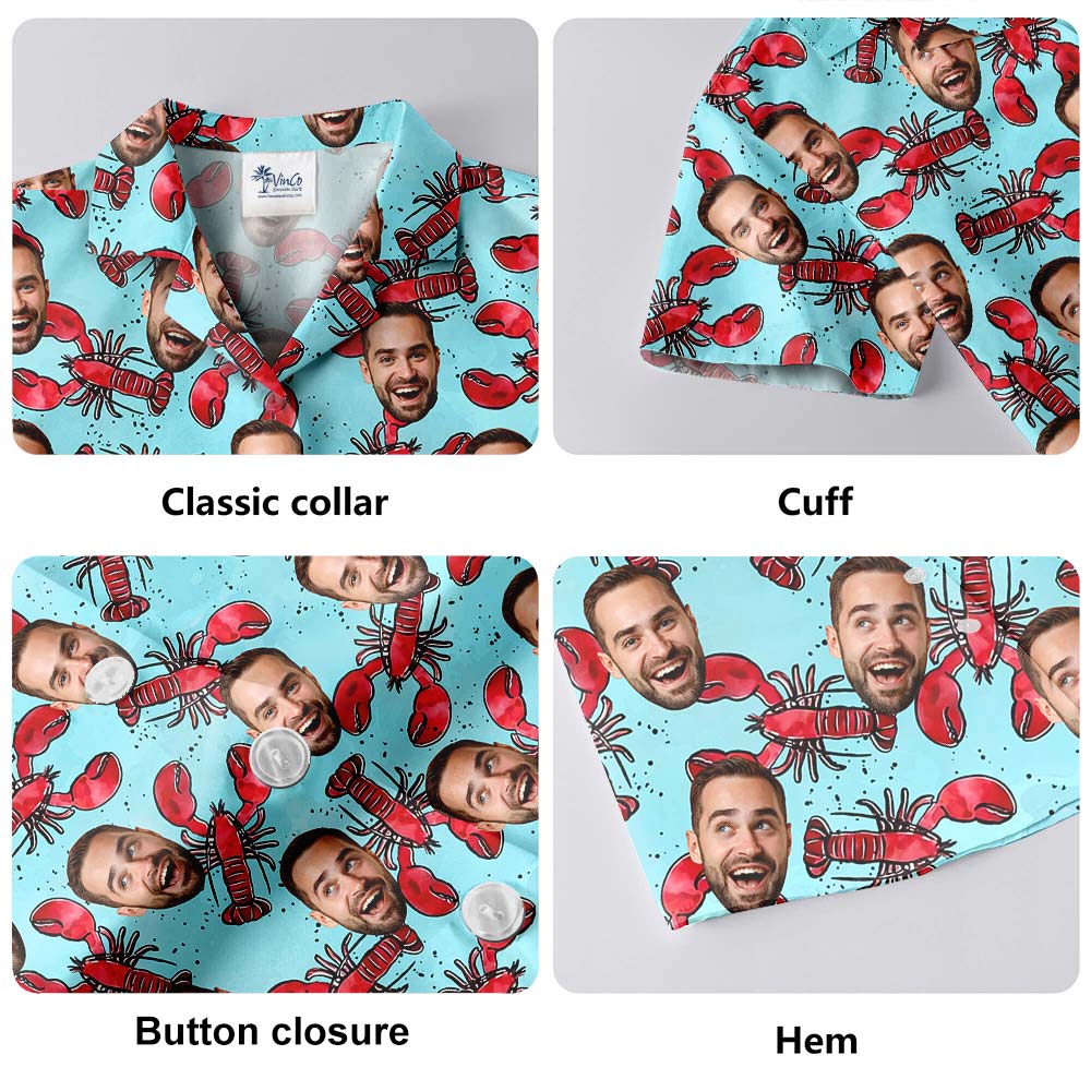 Crab Custom Face Hawaiian Shirt Men