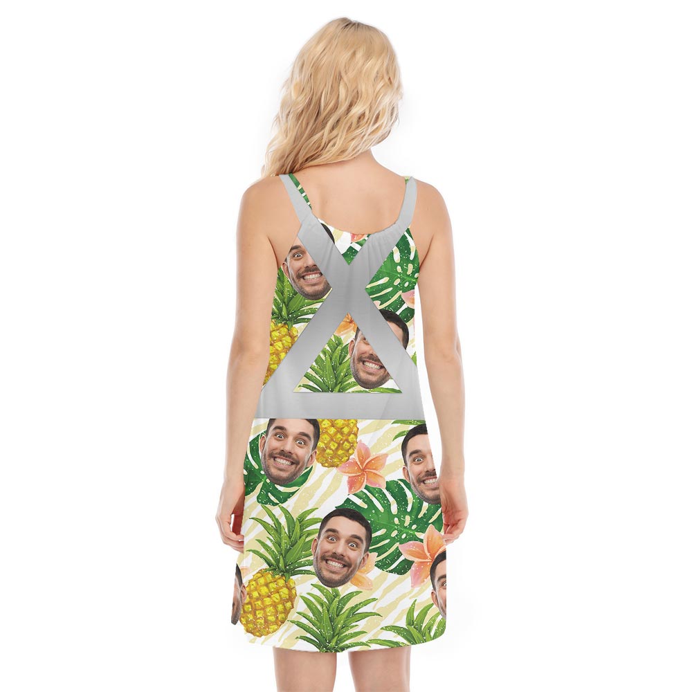 Hawaiian Hi Vis Women Cami Dress Custom Face