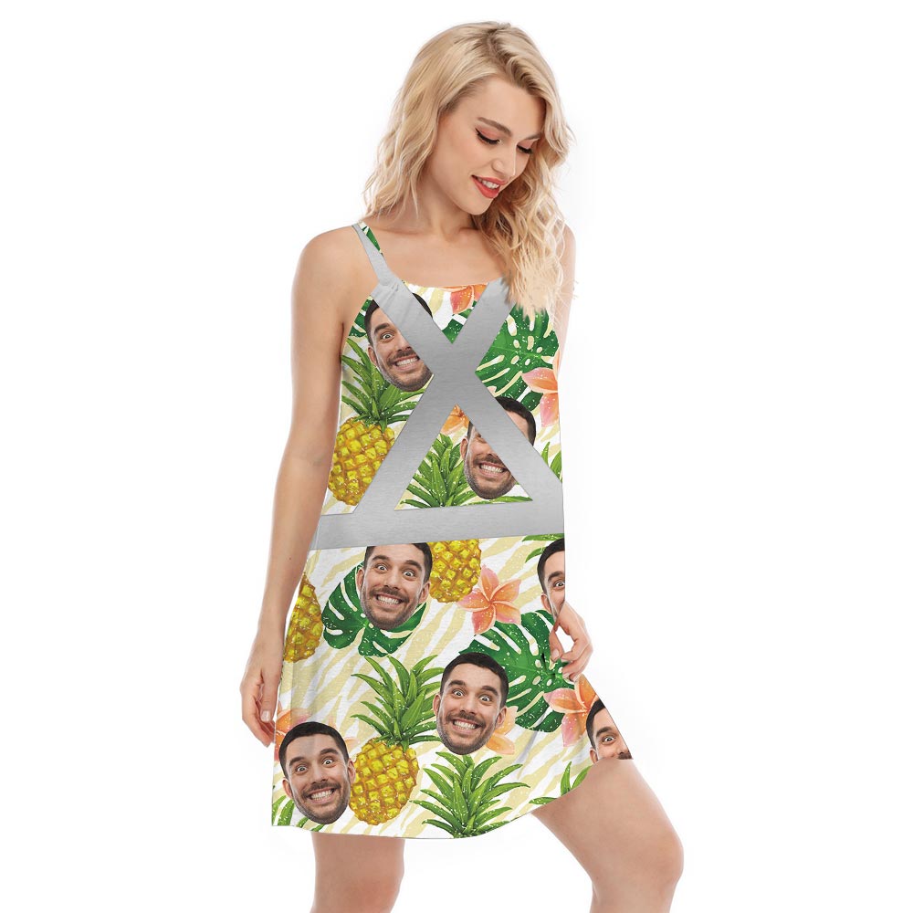 Hawaiian Hi Vis Women Cami Dress Custom Face