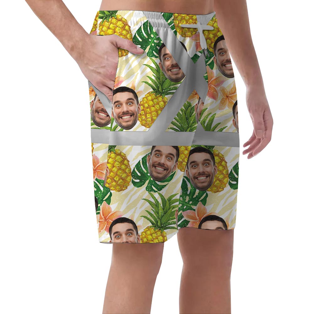 Hi Vis Hawaiian Custom Face Shorts Men