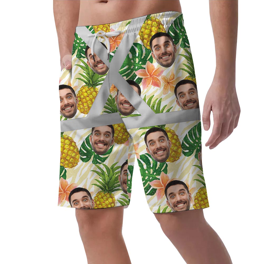 Hi Vis Hawaiian Custom Face Shorts Men