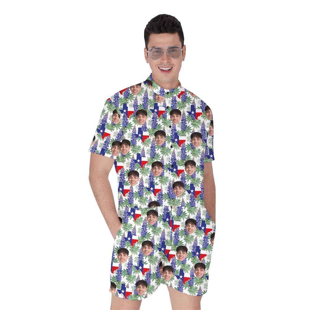 Custom Texas Bluebonnet Men's Romper With Faces - variant image 1