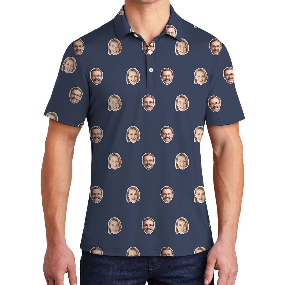 Funny Custom Photo Men's Polo Shirts - variant image 1