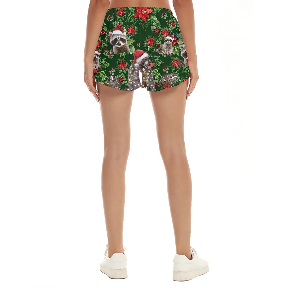 Matching Raccoon Hawaiian Shorts Women