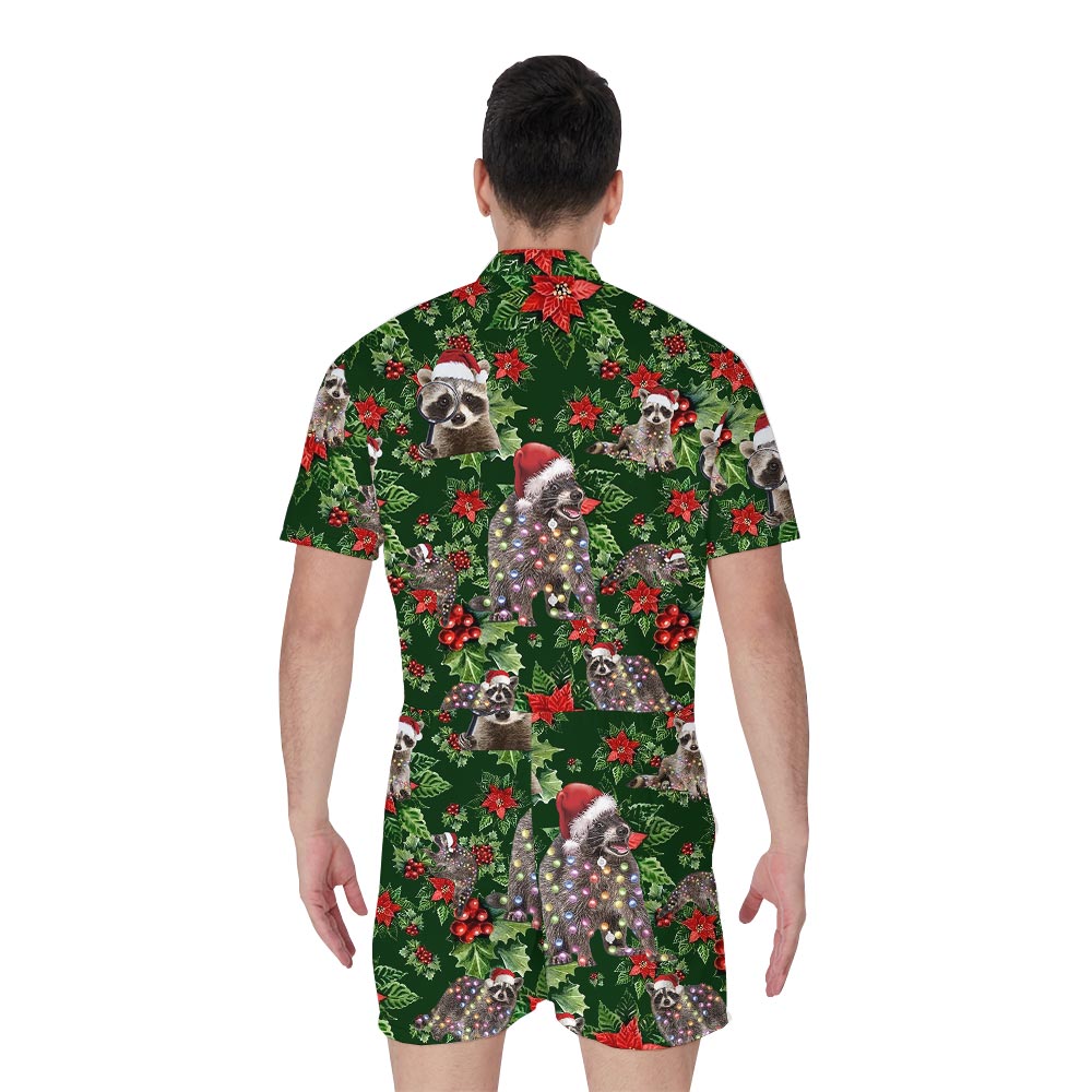 Hawaiian Matching Raccoon Men's Romper