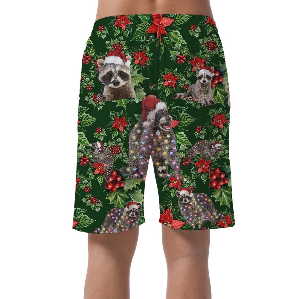 Matching Raccoon Hawaiian Shorts Men