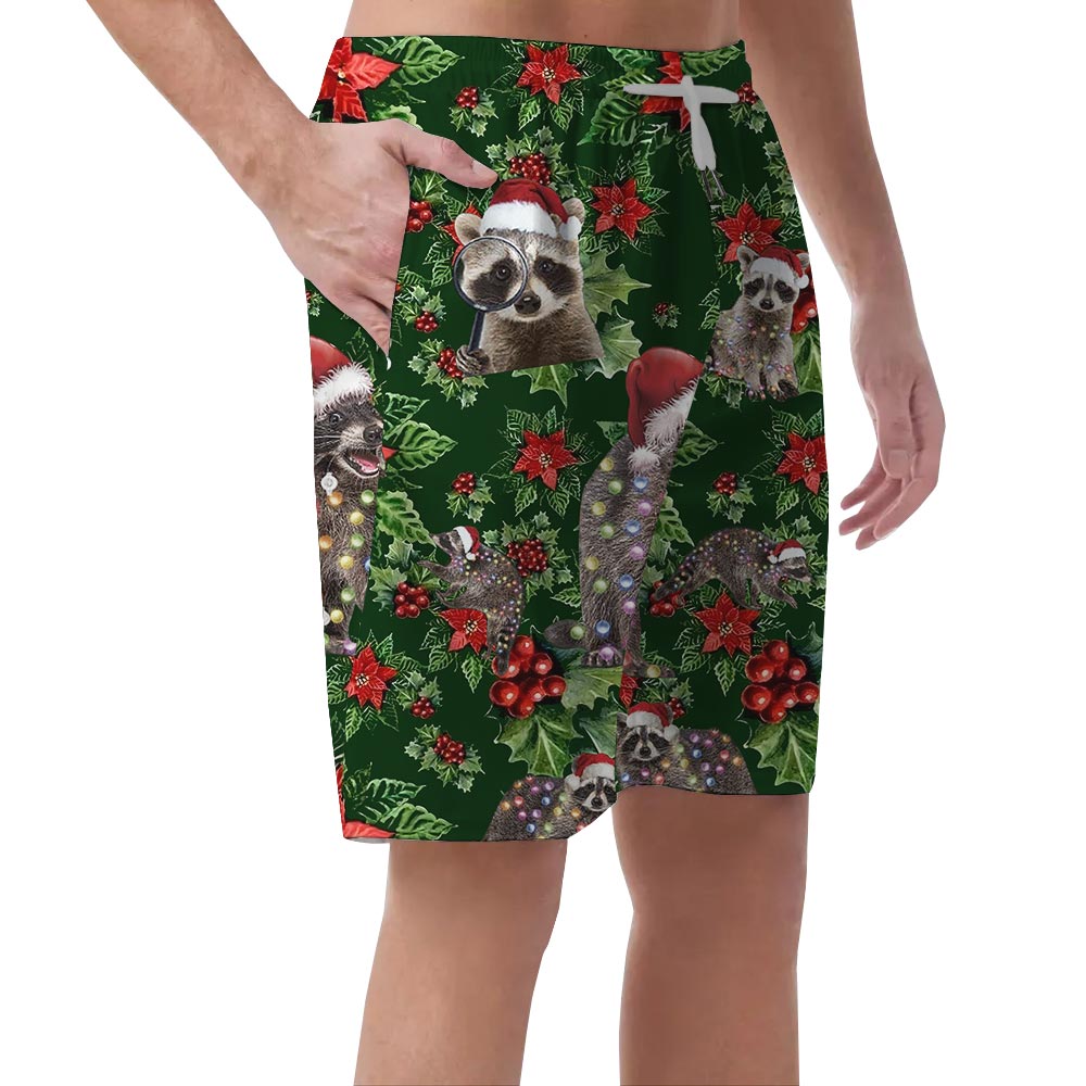 Matching Raccoon Hawaiian Shorts Men