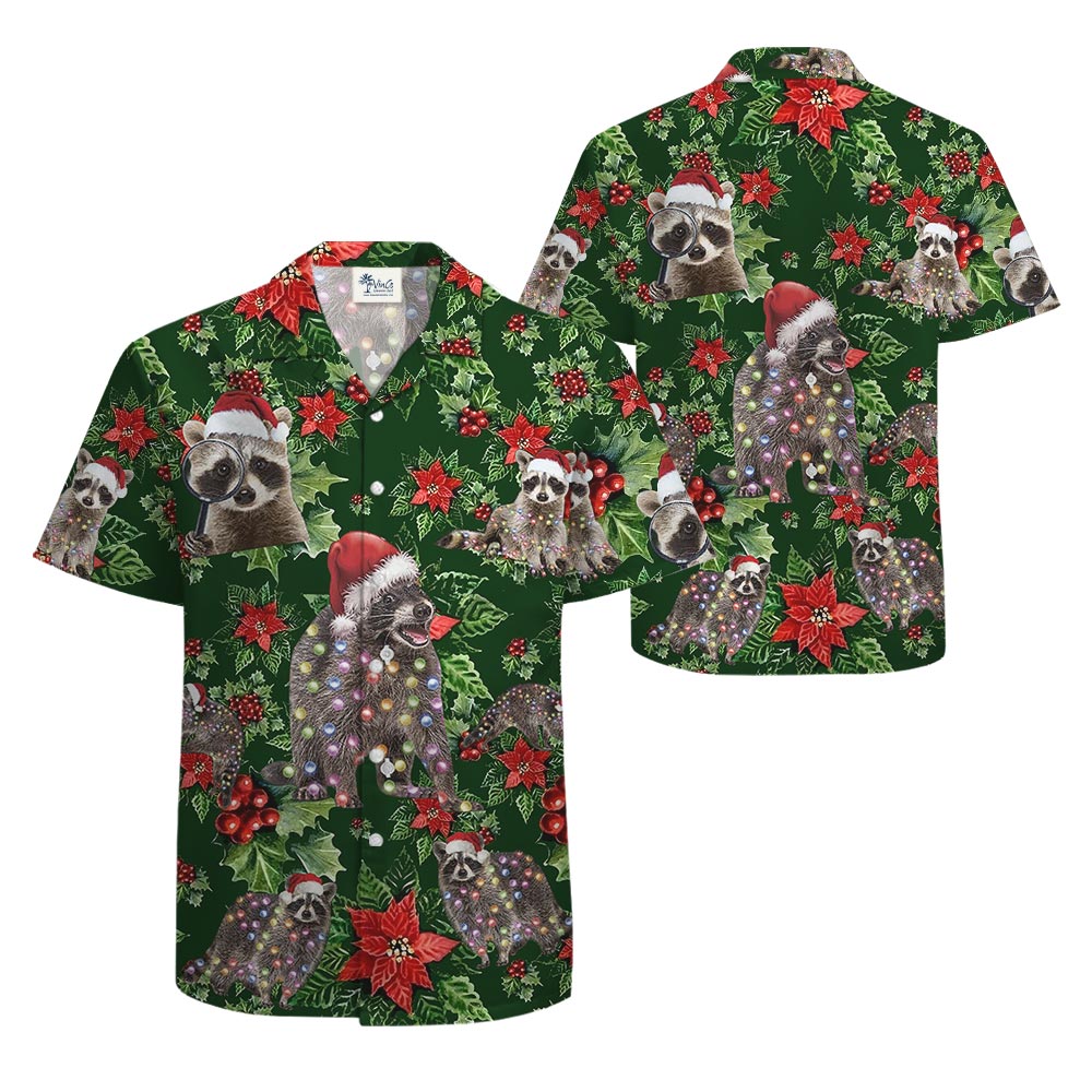 Raccoon Matching Hawaiian Shirt For Men