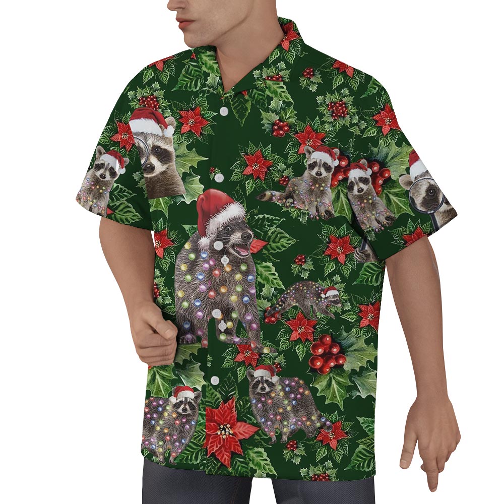 Raccoon Matching Hawaiian Shirt For Men