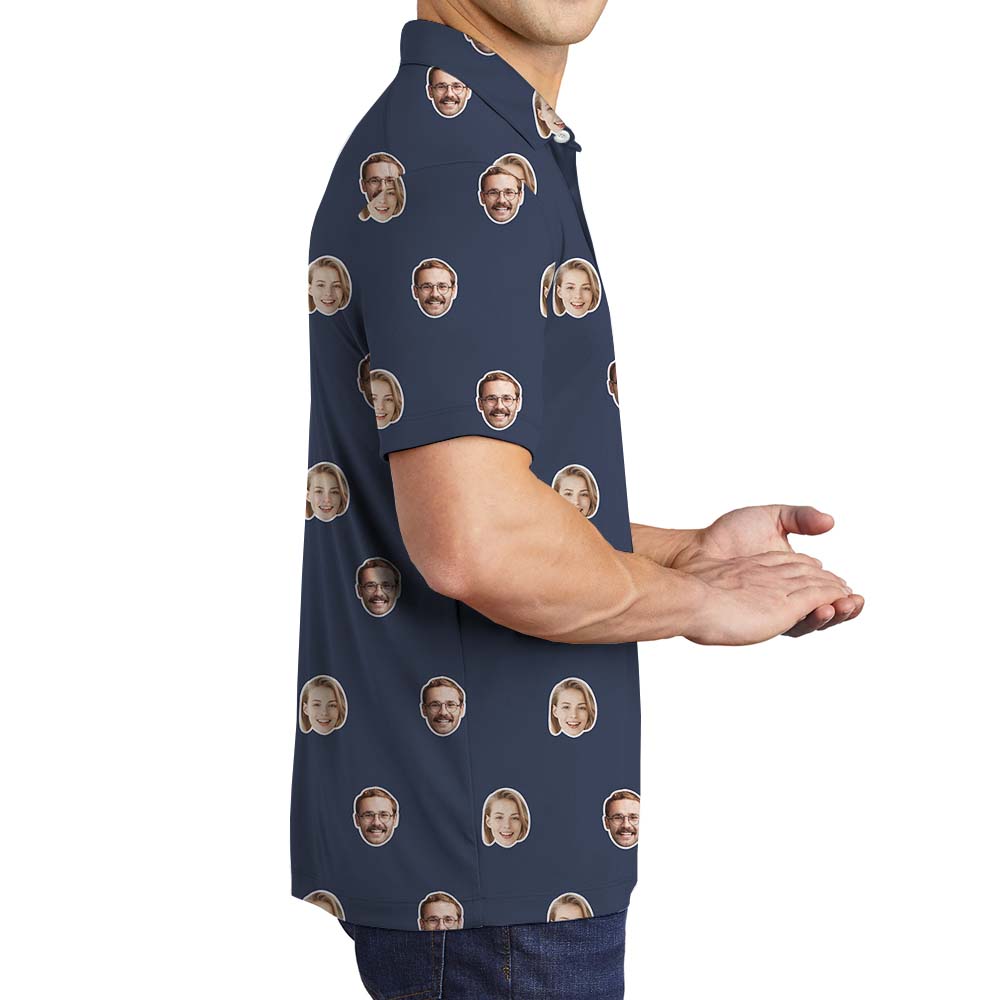 Funny Custom Photo Men's Polo Shirts