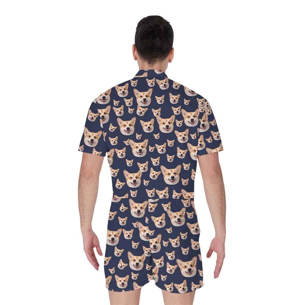 Cool Custom Men's Romper With Multiple Faces On Them