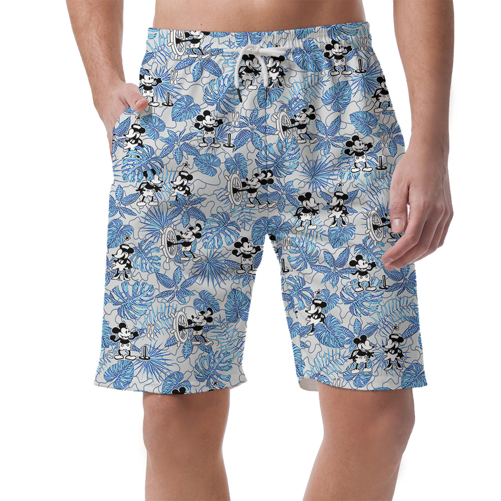 Blue Tropical Mickey 1928 Edition Short for Men - variant image 1