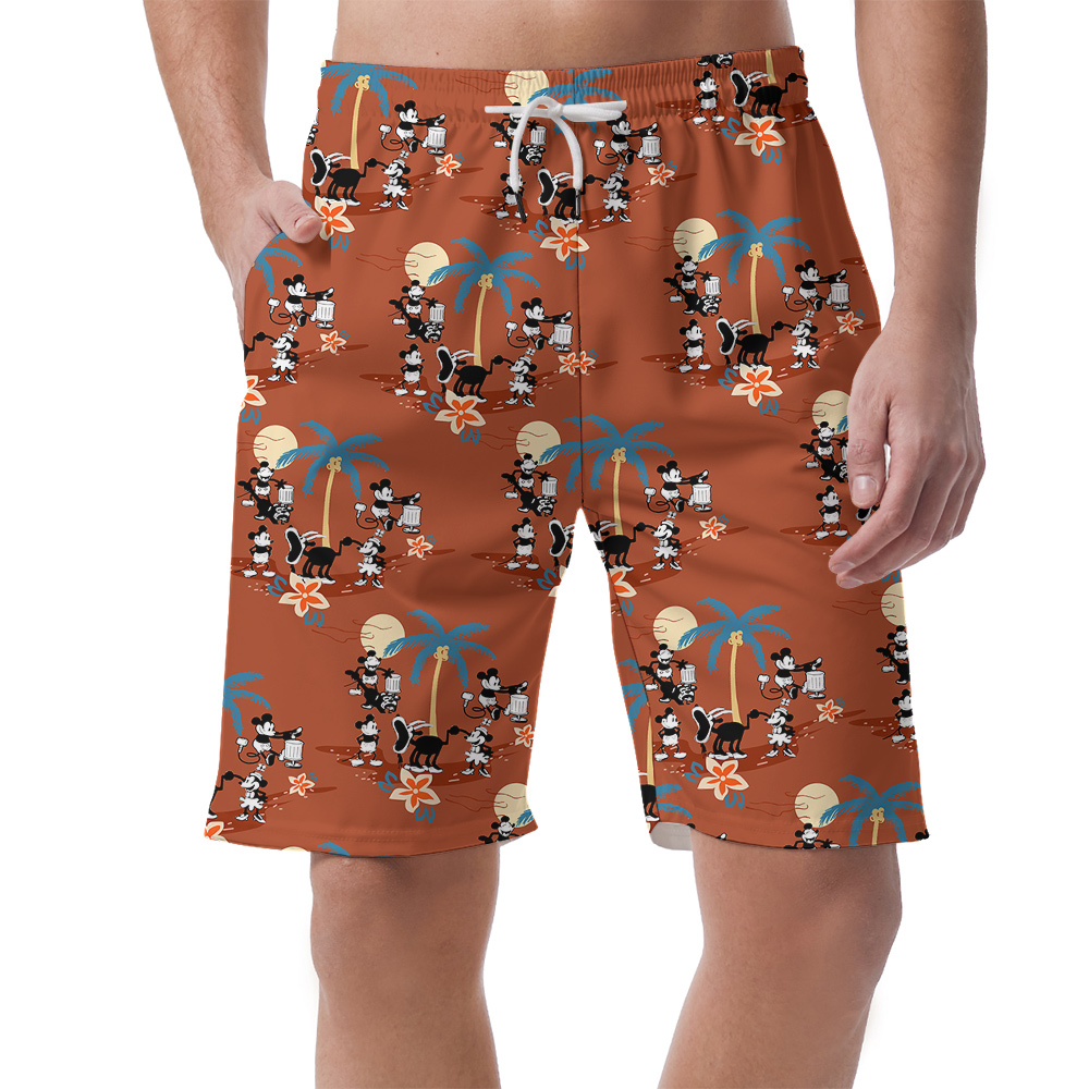 Orange Mickey 1928 Edition Aloha Short for Men - variant image 1