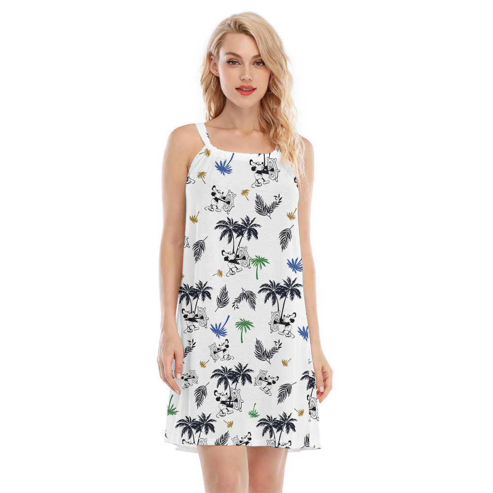 Classic White Mickey Steamboat Willie with Palms Aloha Cami Dress - variant image 1