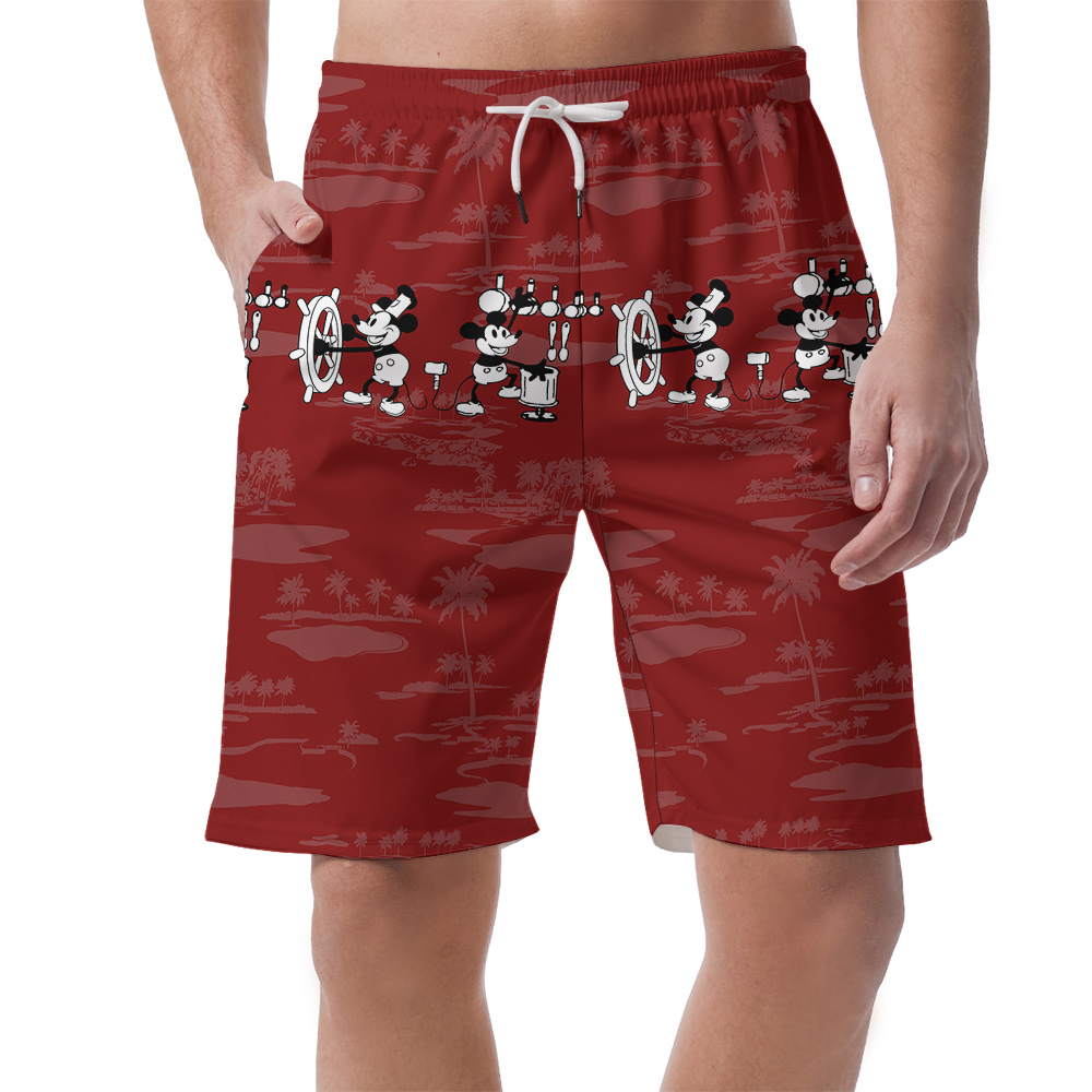 Vintage Red Mickey 1928 Edition Hawaiian Short for Men - variant image 1