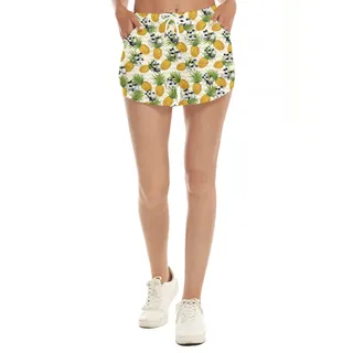 Funny Mickey Steamboat Willie Tropical Pineapple Beach Shorts For Women