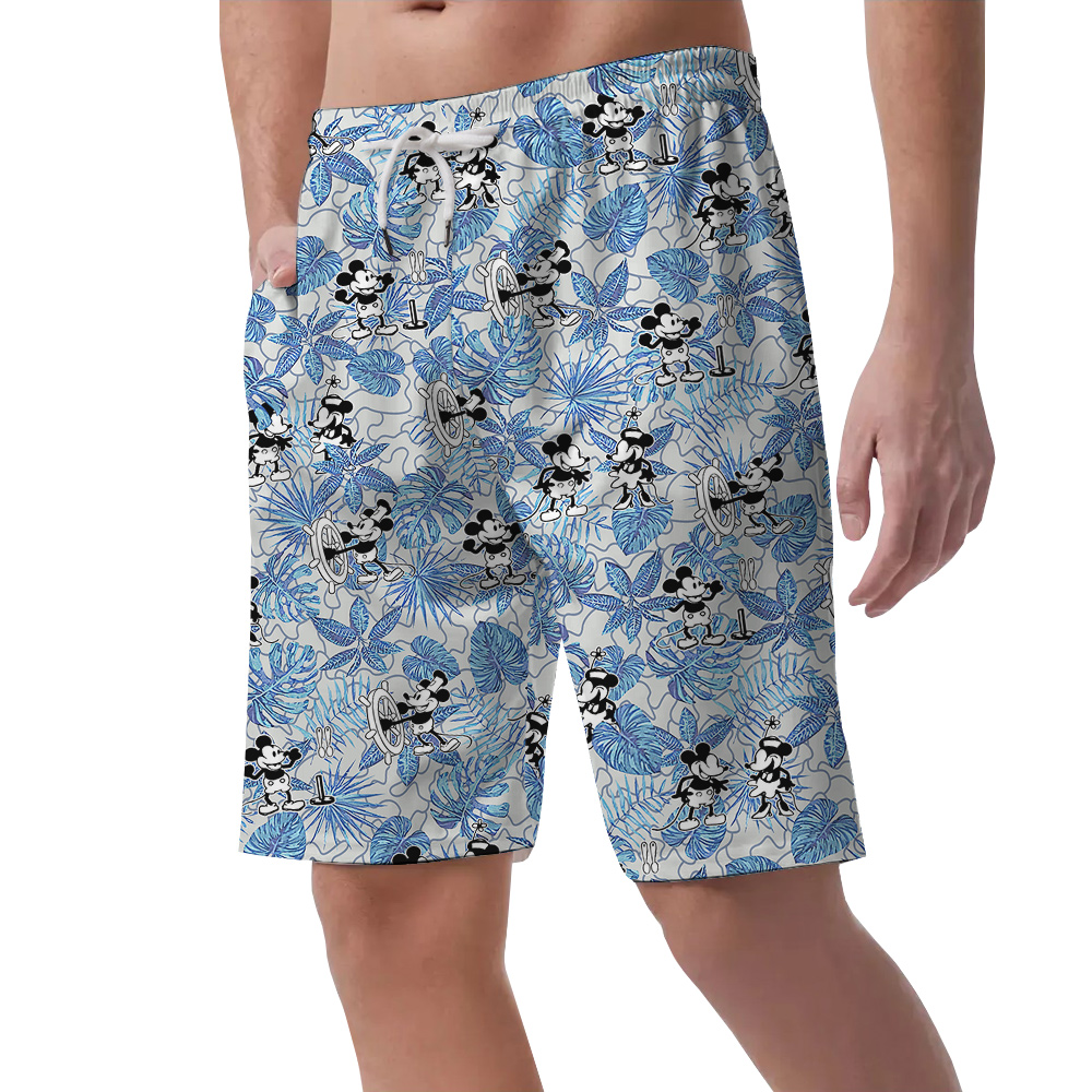 Blue Tropical Mickey 1928 Edition Short for Men