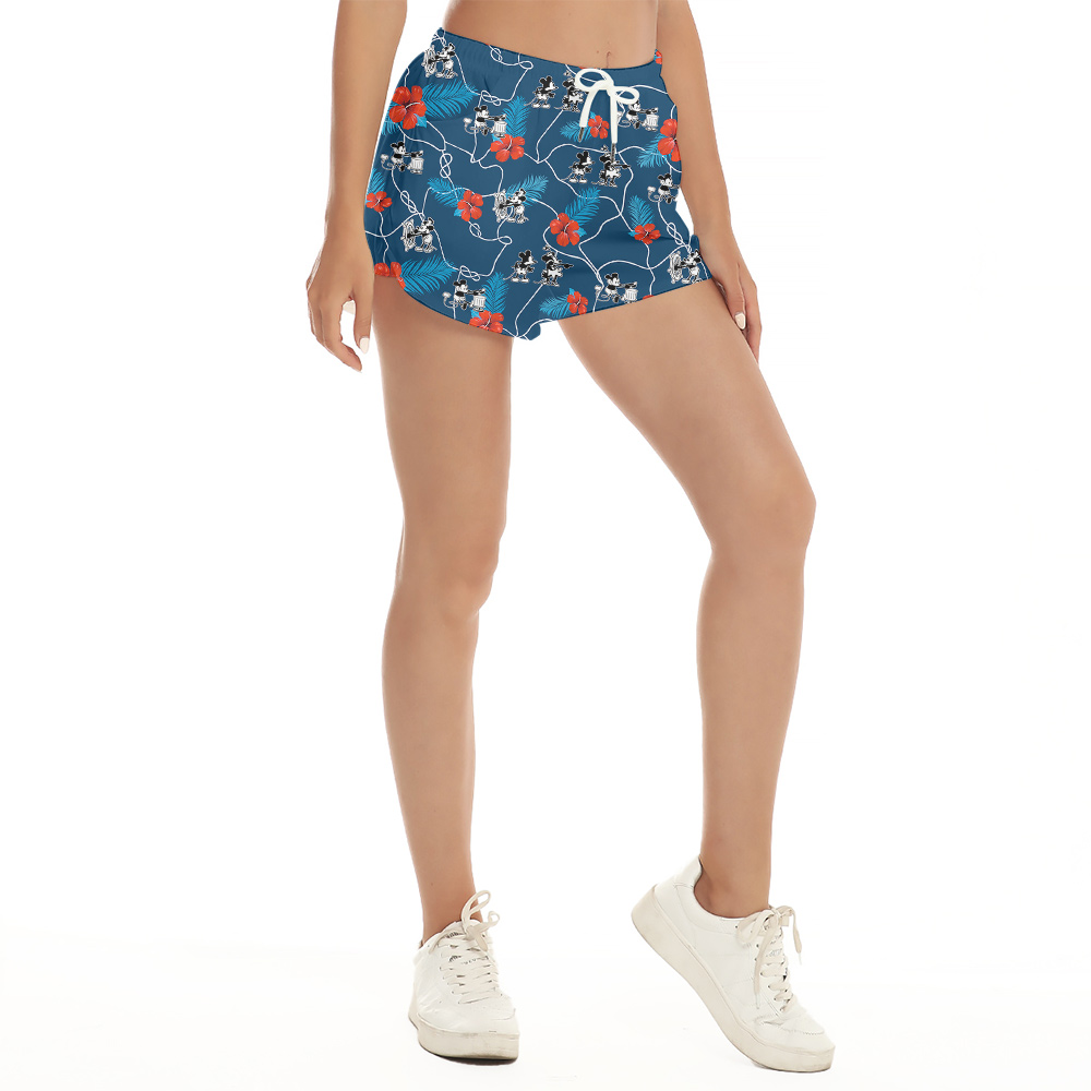 Timeless Floral Navy Mickey 1928 Edition Short for Women