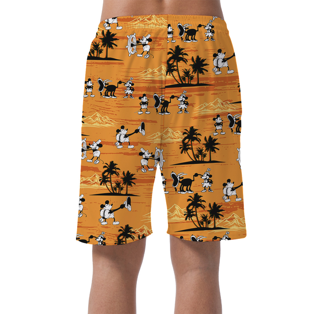 Iconic Mickey 1928 Yellow Palm Short for Men