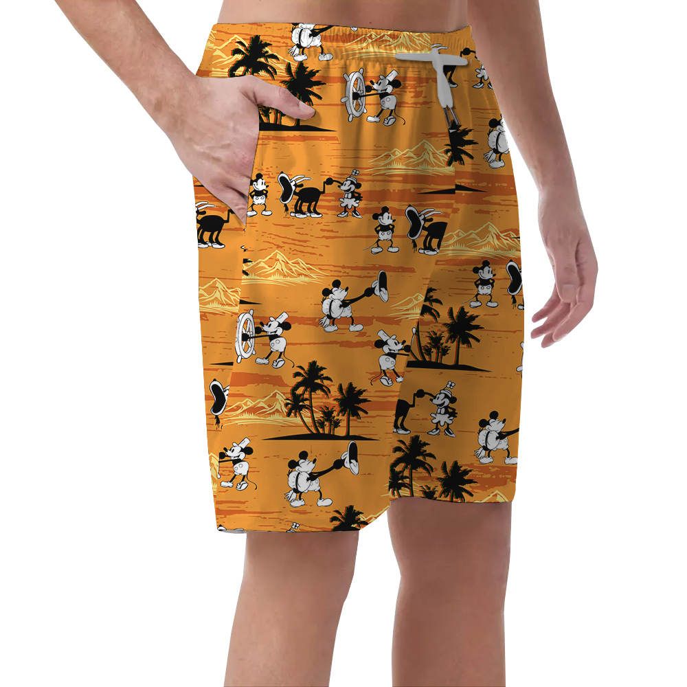 Iconic Mickey 1928 Yellow Palm Short for Men