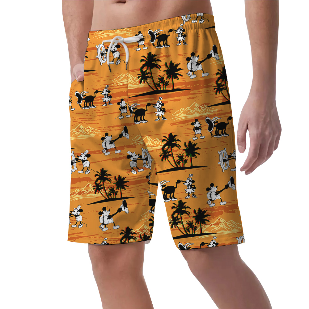Iconic Mickey 1928 Yellow Palm Short for Men