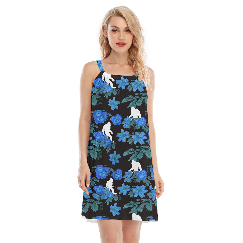 Floral Sasquatch Blue Luau Dress - variant image 1