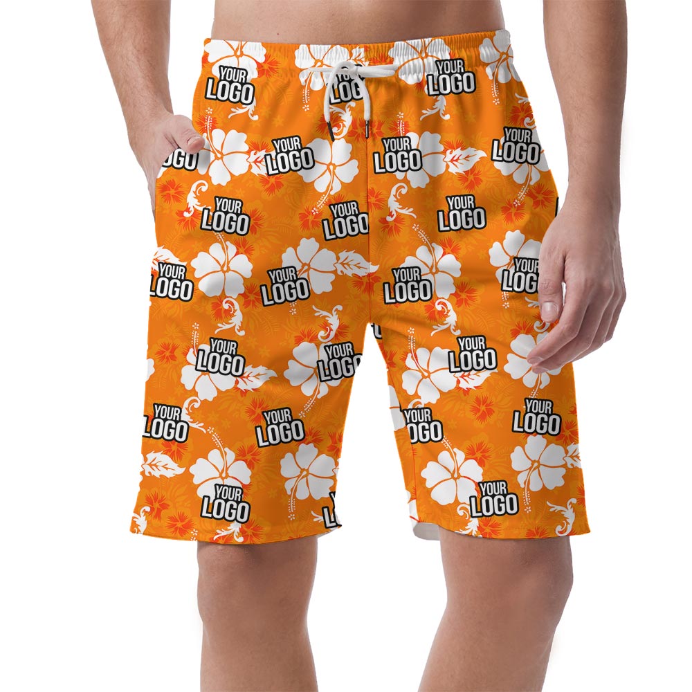 Personalized Logo Hawaiian Beach Shorts For Men - variant image 1