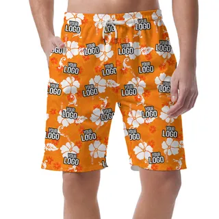 Personalized Logo Hawaiian Beach Shorts For Men