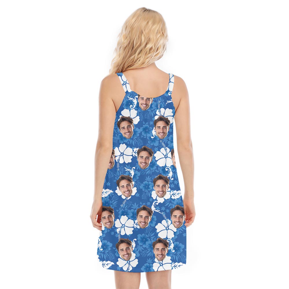 Custom Multiple Faces Hawaiian Dress For Women