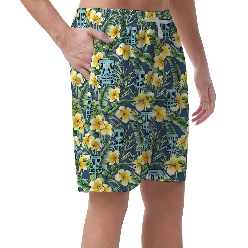 Unique Disc Golf Men's Hawaiian Beach Shorts