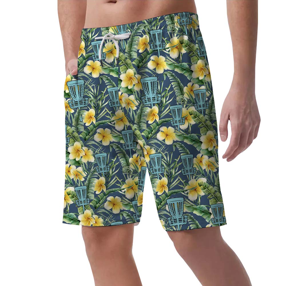 Unique Disc Golf Men's Hawaiian Beach Shorts
