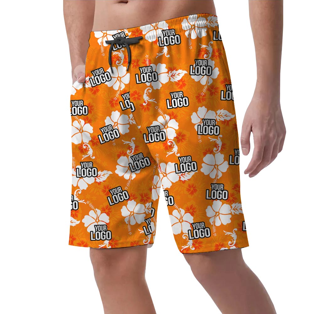 Personalized Logo Hawaiian Beach Shorts For Men