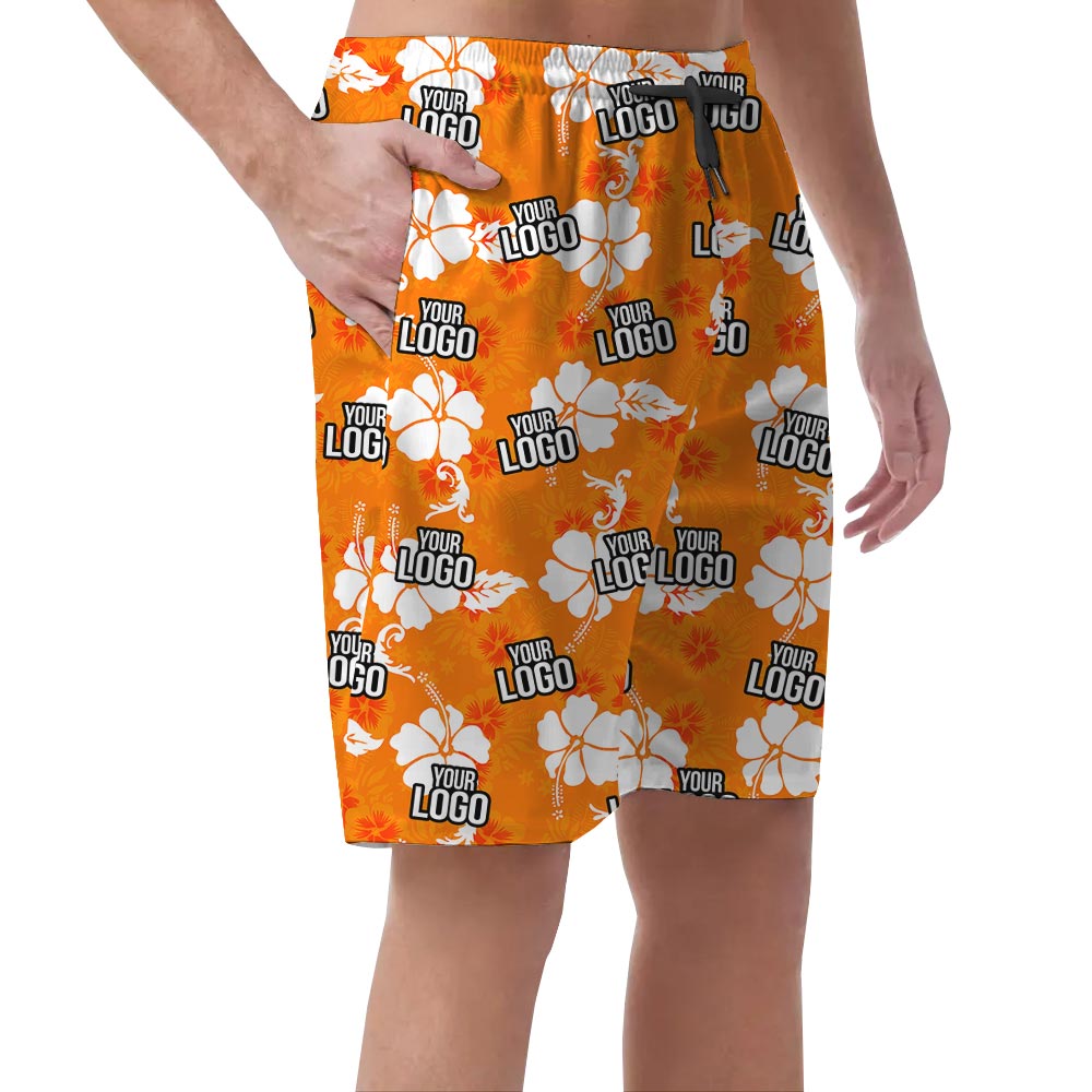 Personalized Logo Hawaiian Beach Shorts For Men