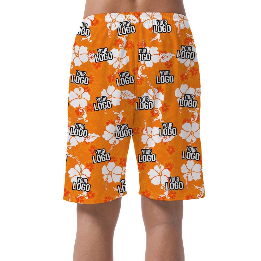 Personalized Logo Hawaiian Beach Shorts For Men