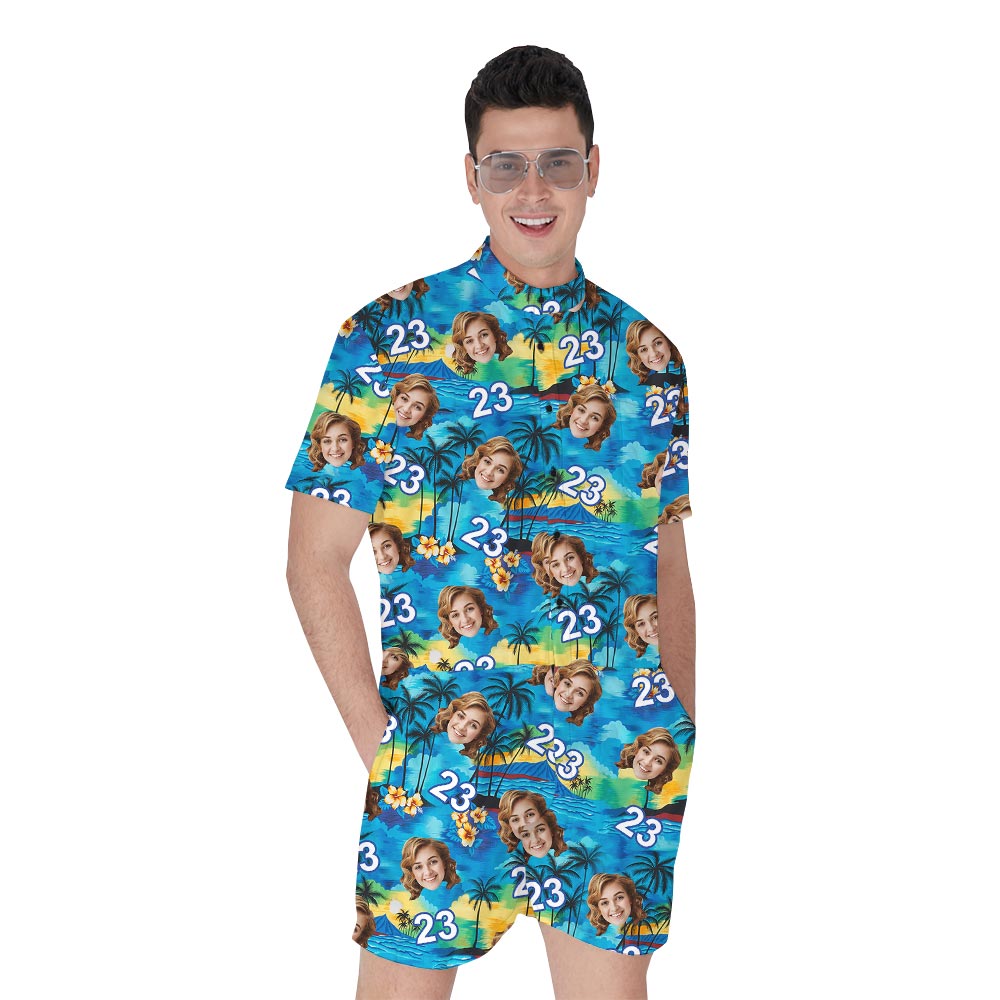 Personalized Happy Birthday Beach Romper For Men - variant image 1