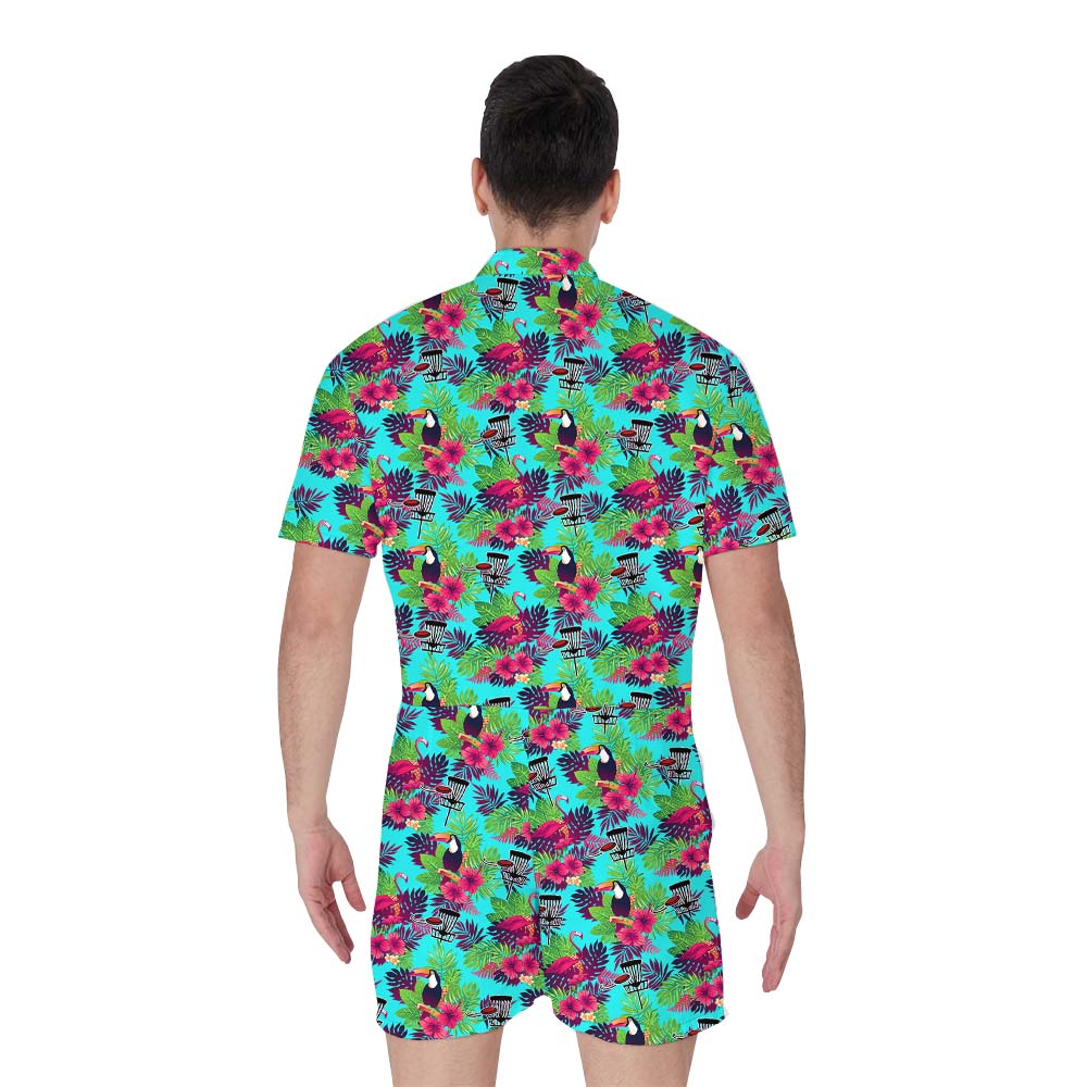 Disc Golf Parrot Hawaiian Romper For Men