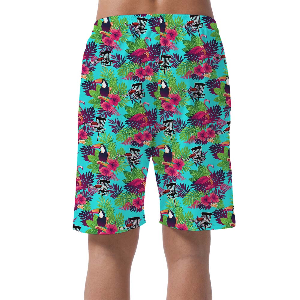 Disc Golf Tropical Men's Beach Shorts