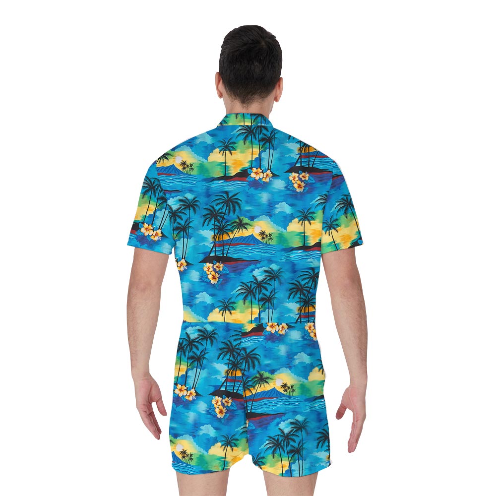 Cool Blue Beach Men's Romper