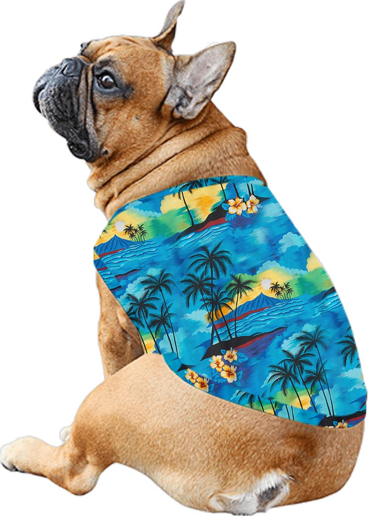 Blue Beach Matching Hawaiian Outfits For Adult And Kids