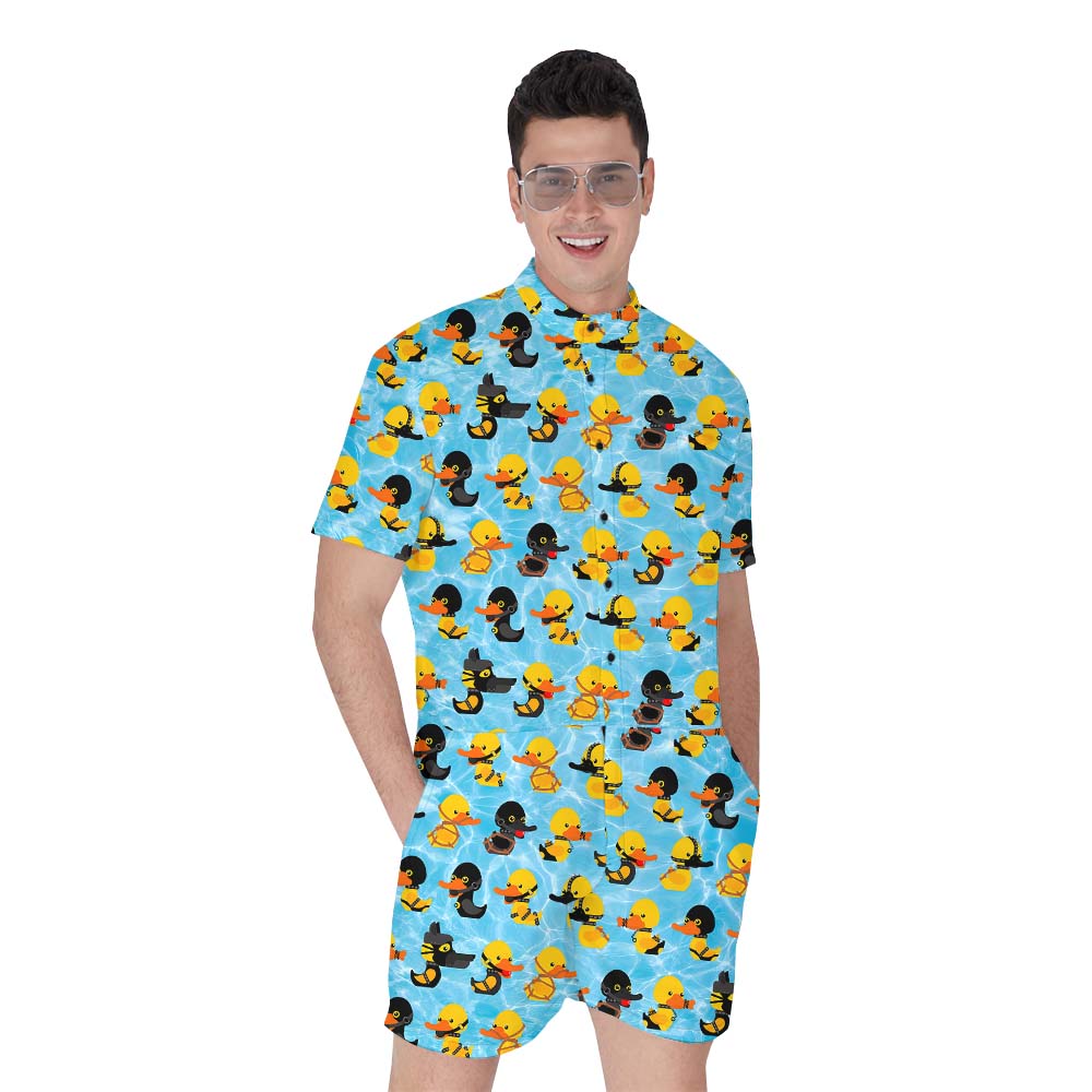 Funny Ducky Blue Romper For Men - variant image 1