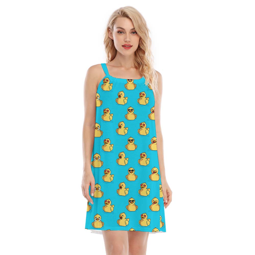 Rubber Duck Blue Cami Dress With Emotion - variant image 1
