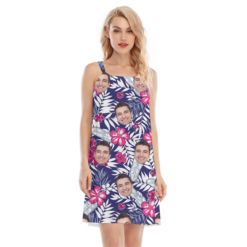 Tropical Custom Face Hawaiian Cami Dress - variant image 1
