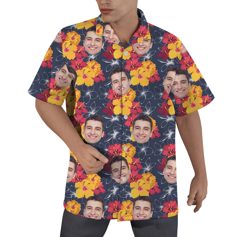 Custom Festive Hawaiian Flower Shirt Men - variant image 1