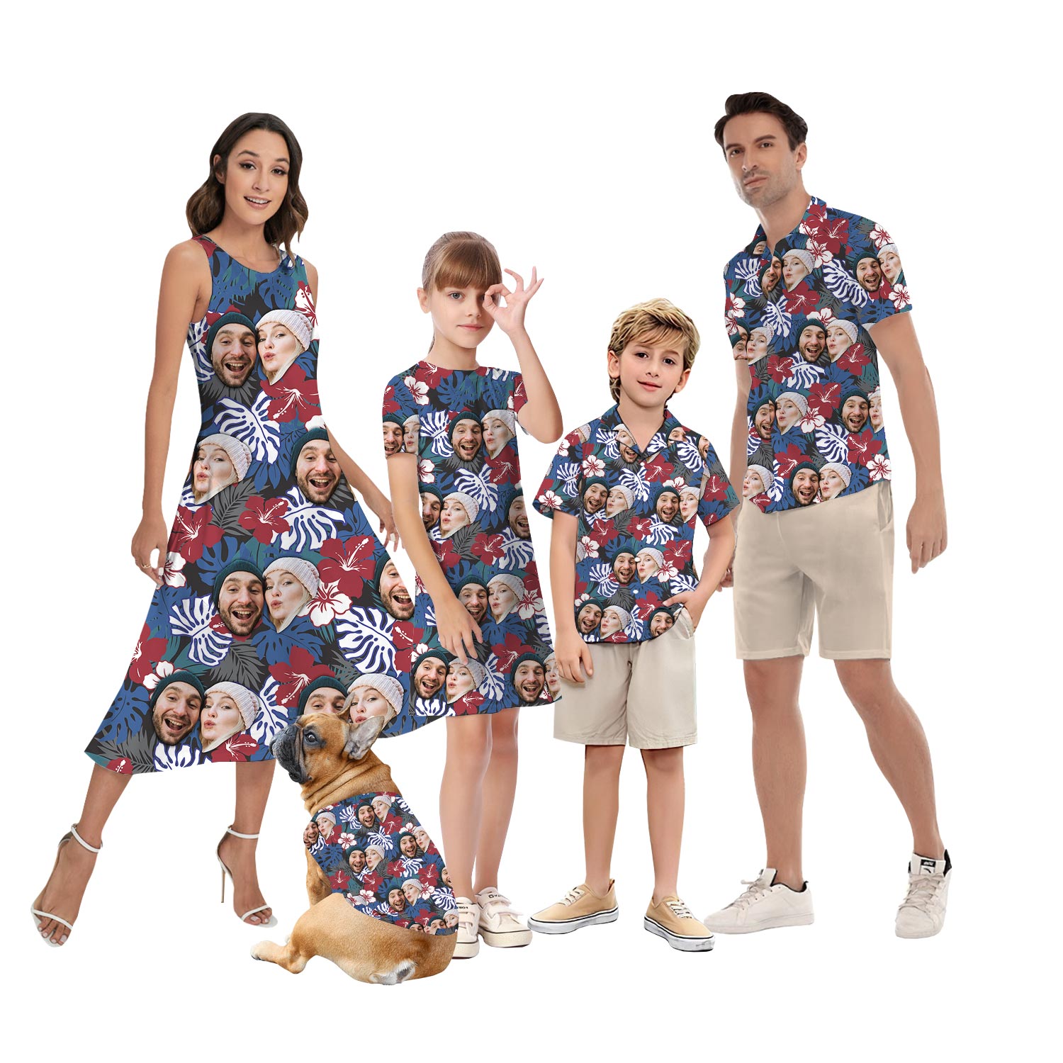 Personalized Matching Hawaiian Shirt Outfits With Couple Face - variant image 1