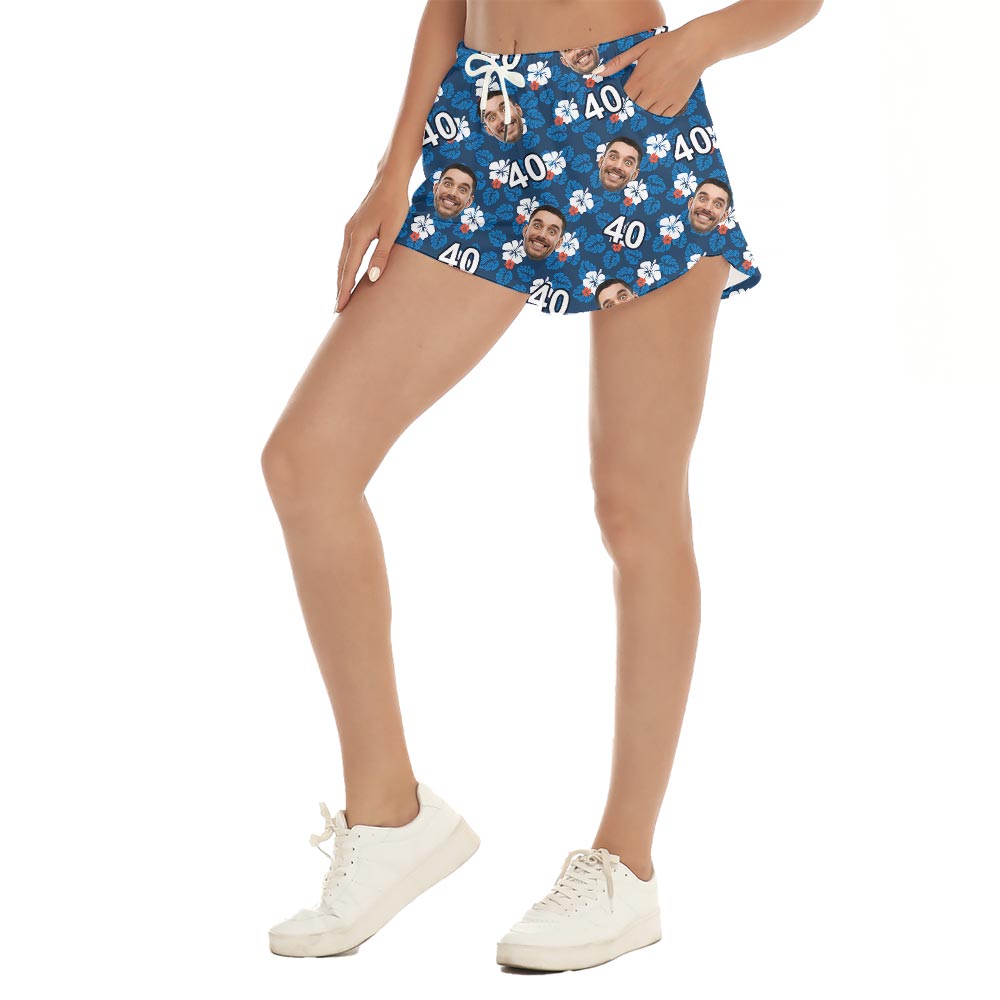 Customized Birthday Beach Shorts For Women