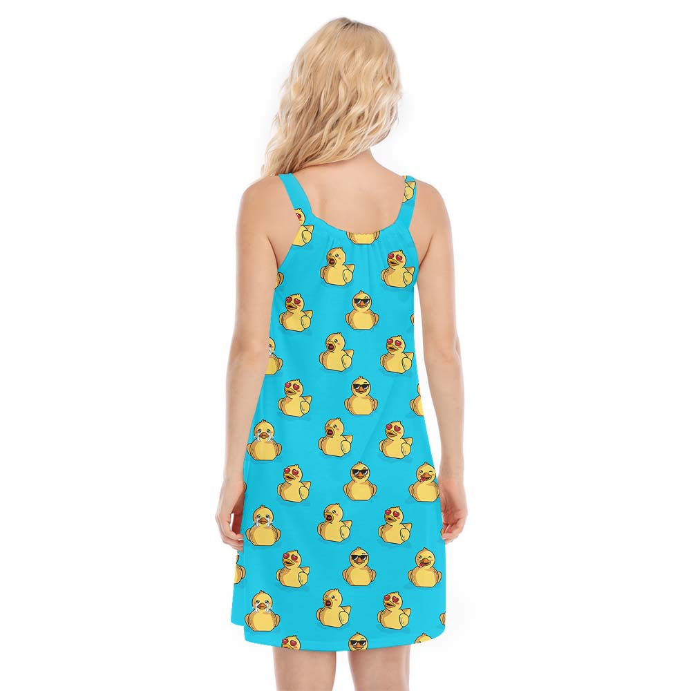 Rubber Duck Blue Cami Dress With Emotion