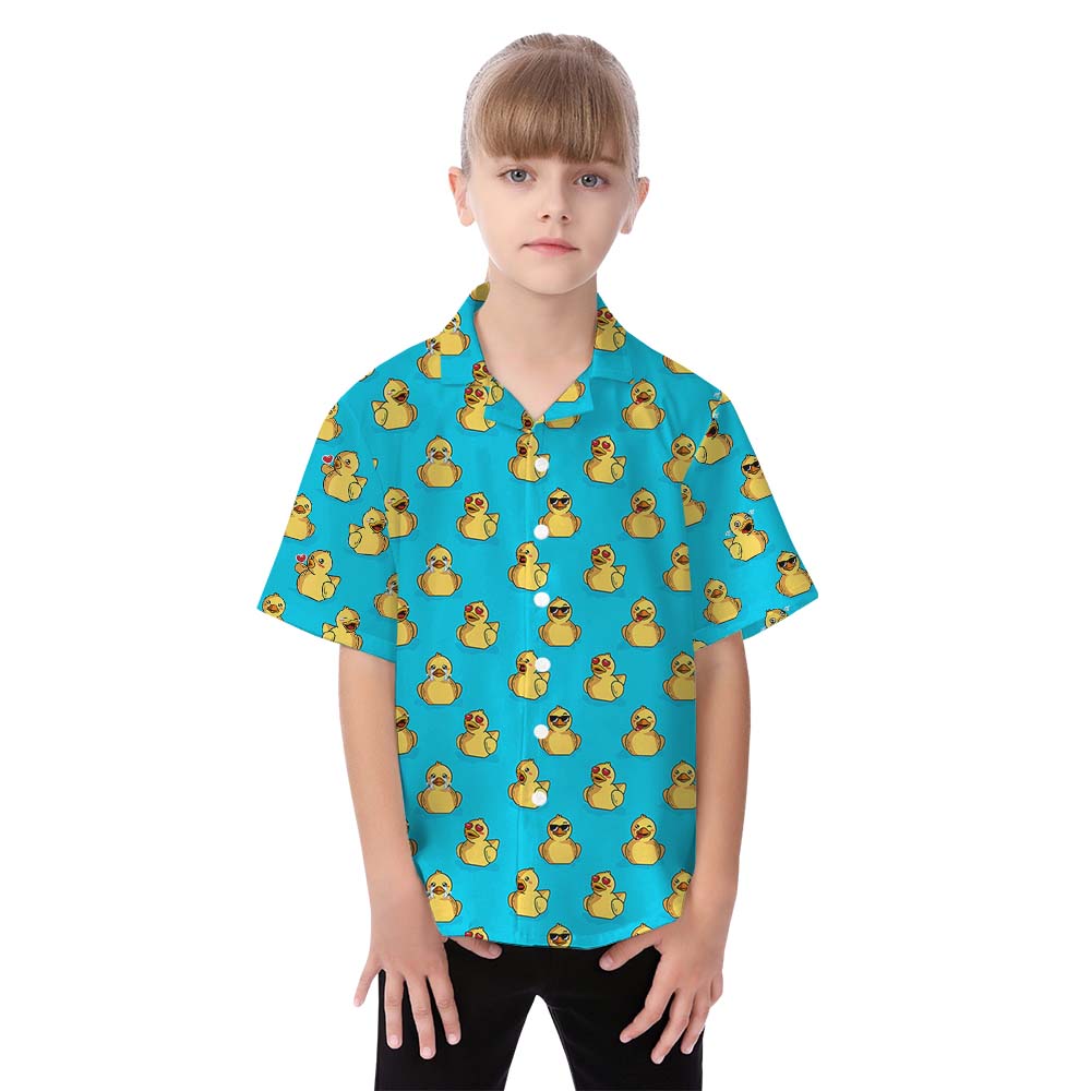 Rubber Duck Blue Matching Family Hawaiian Outfits