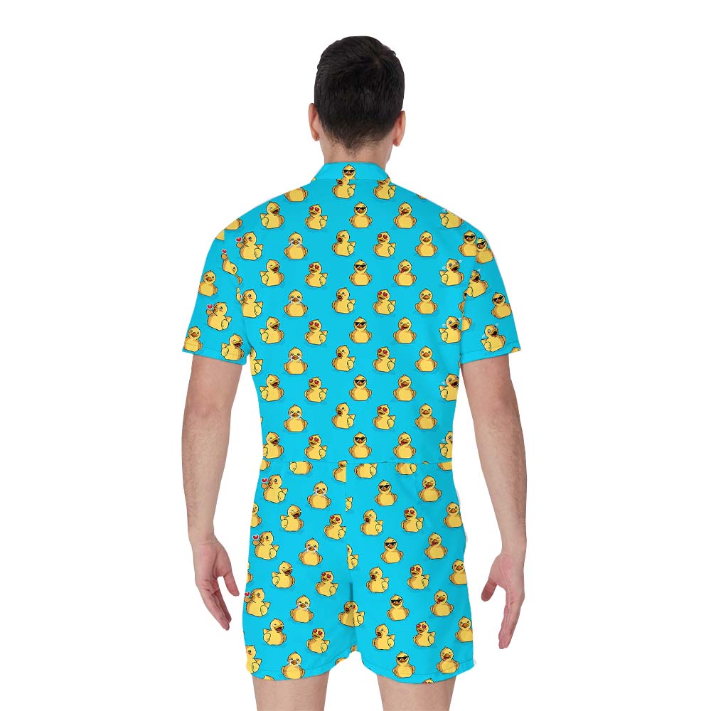 Rubber Duck Men's Beach Romper Blue